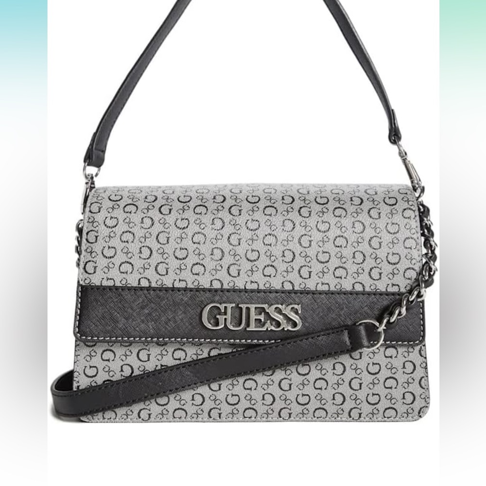 GUESS Factory Brooker Logo Flap Crossbody Bag, lightly worn